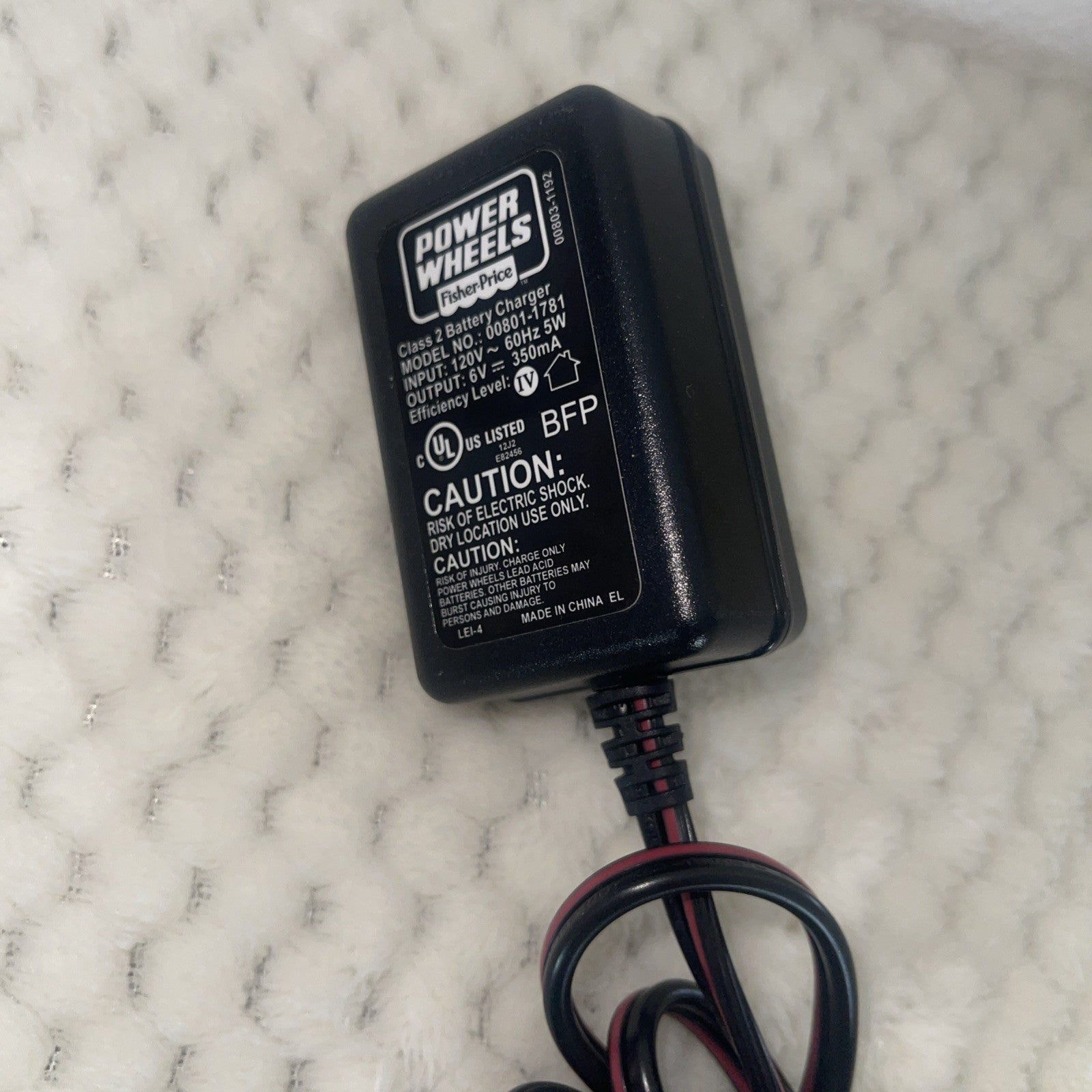 12 Volt OEM Charger for Power Wheels Battery 00801-1781 Compatible with Fisher Price Trend Times 0
