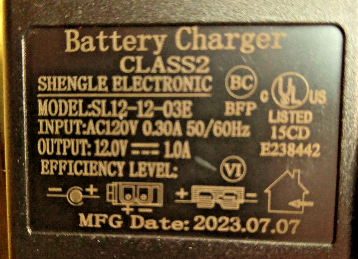 12 Volt AA Battery Charger for Kids Ride-On Cars and Motion Toys Trend Times 6