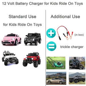12 Volt Battery Charger for Kids Ride-On Toys and Toy Cars Trend Times 1