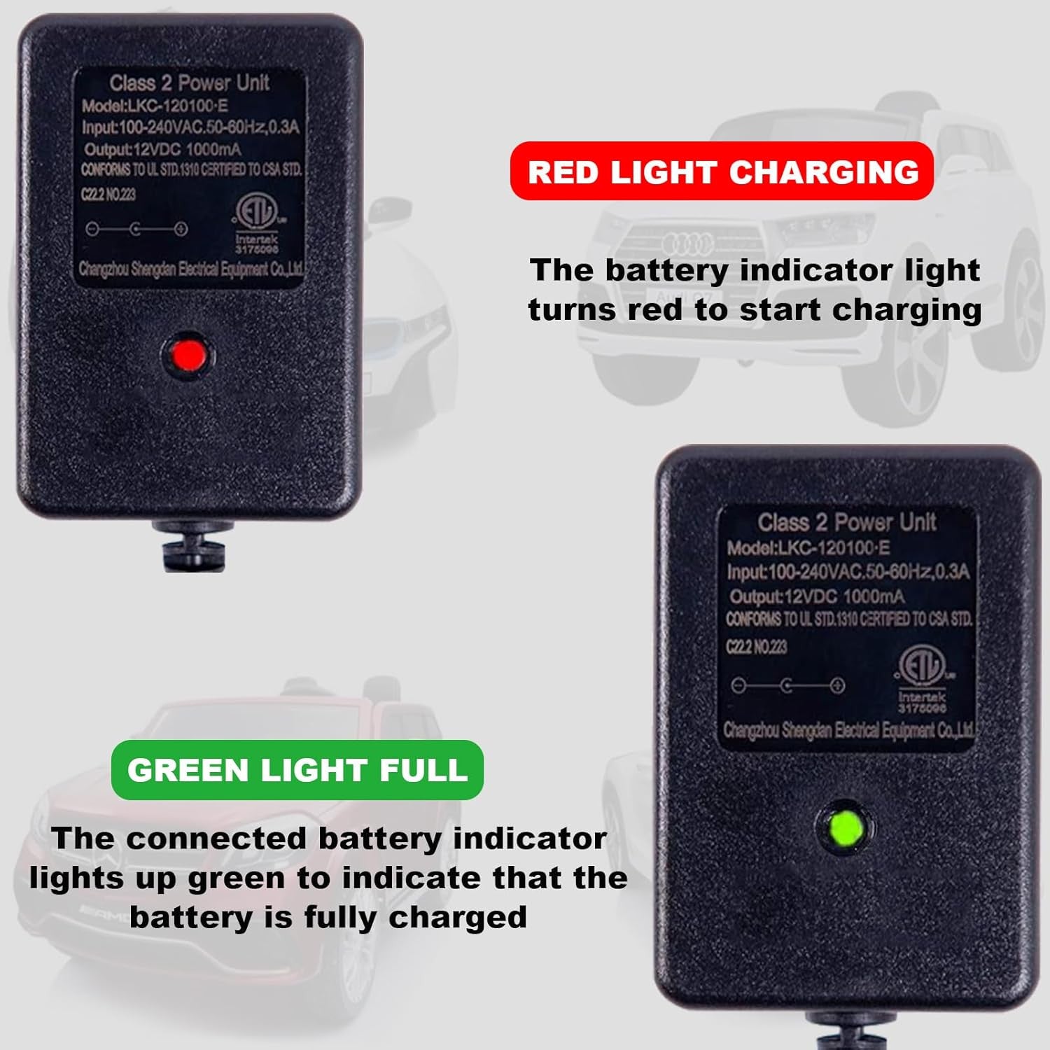 12 Volt Battery Charger for Kids Ride-On Toys and Cars Trend Times 4