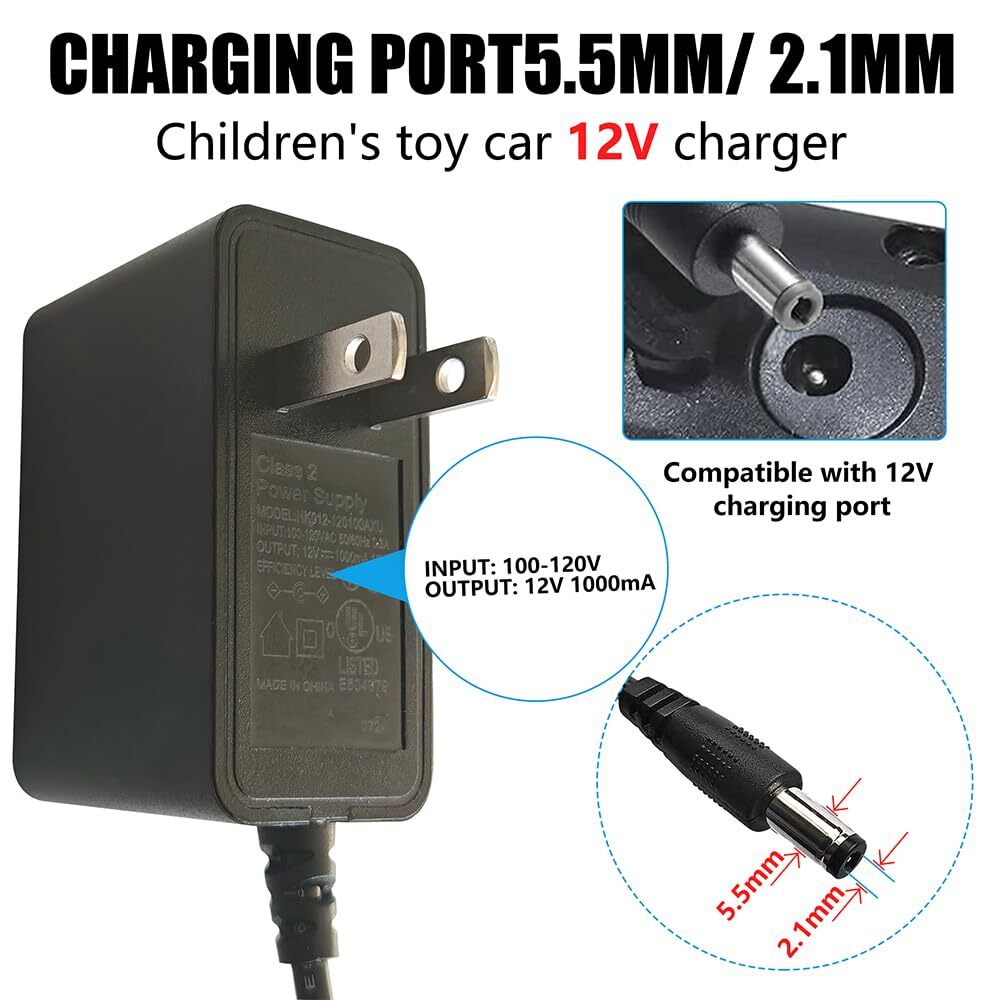 12 Volt Battery Charger for Kids Ride-On Toys and Cars Trend Times 6