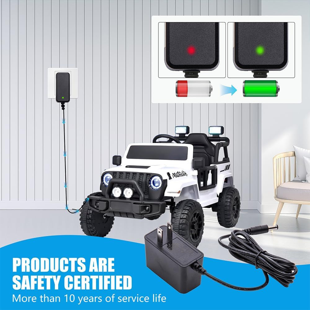 12 Volt Battery Charger for Kids Ride-On Toys and 12V Ride-On Cars Trend Times 3