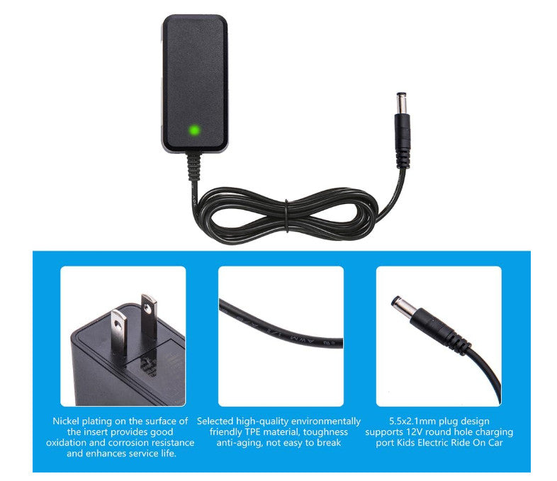 12 Volt Battery Charger for Kids Ride-On Toys and Cars Trend Times 7
