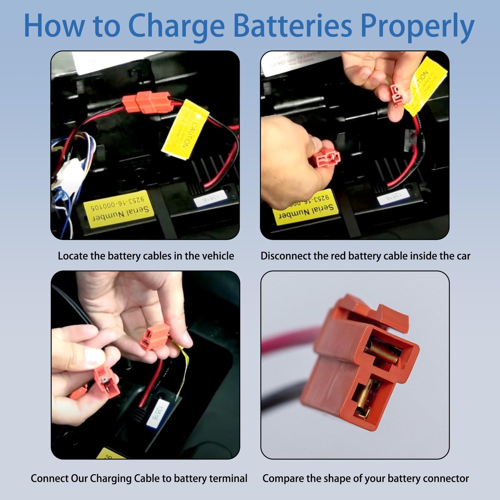 14.4V 1000mA Battery Charger for Ride-On Toys with 12V Battery Compatibility Trend Times 4