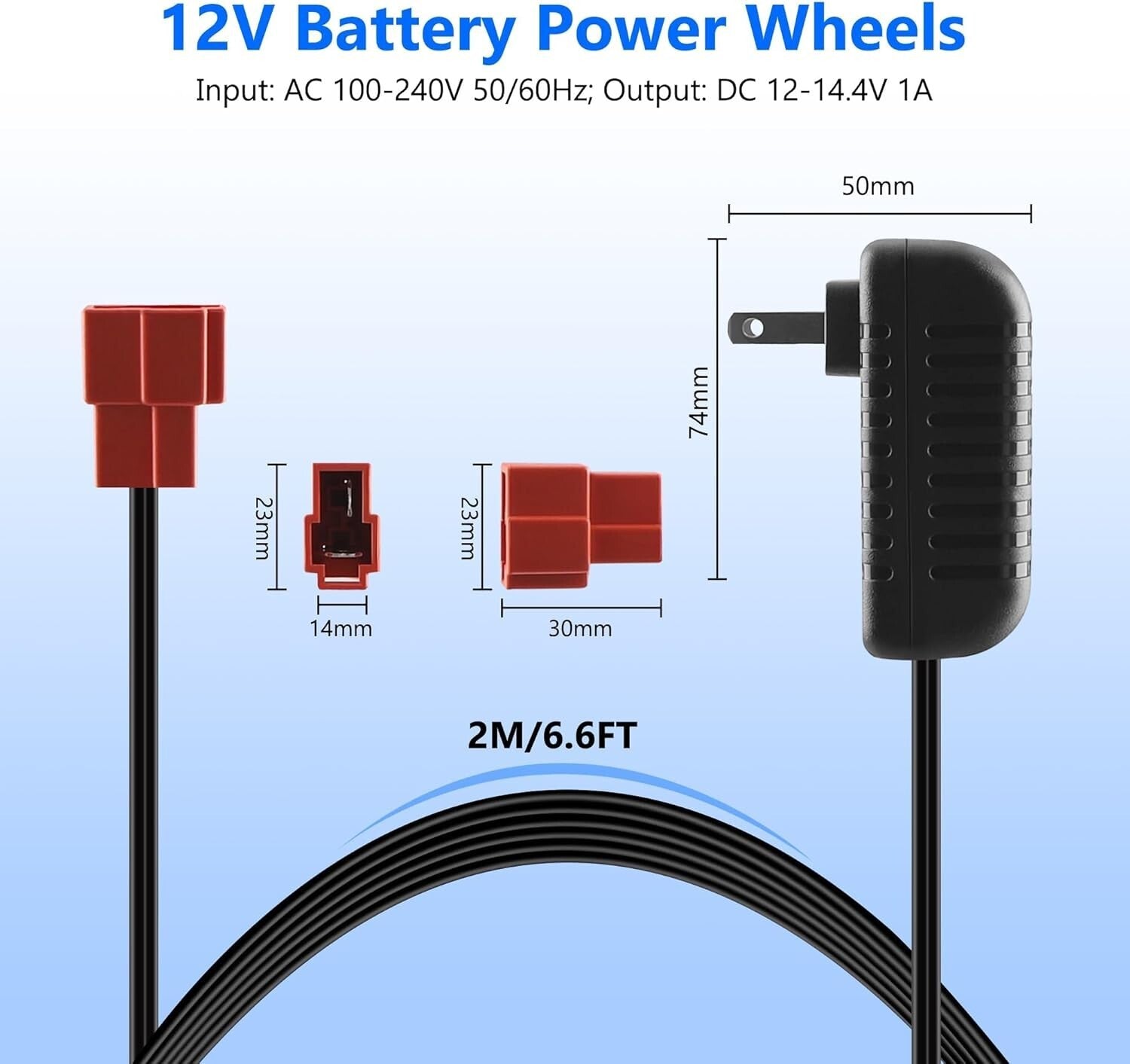 12 Volt 14.4V 1000mA Battery Charger for Ride-On Toys Trend Times 1
