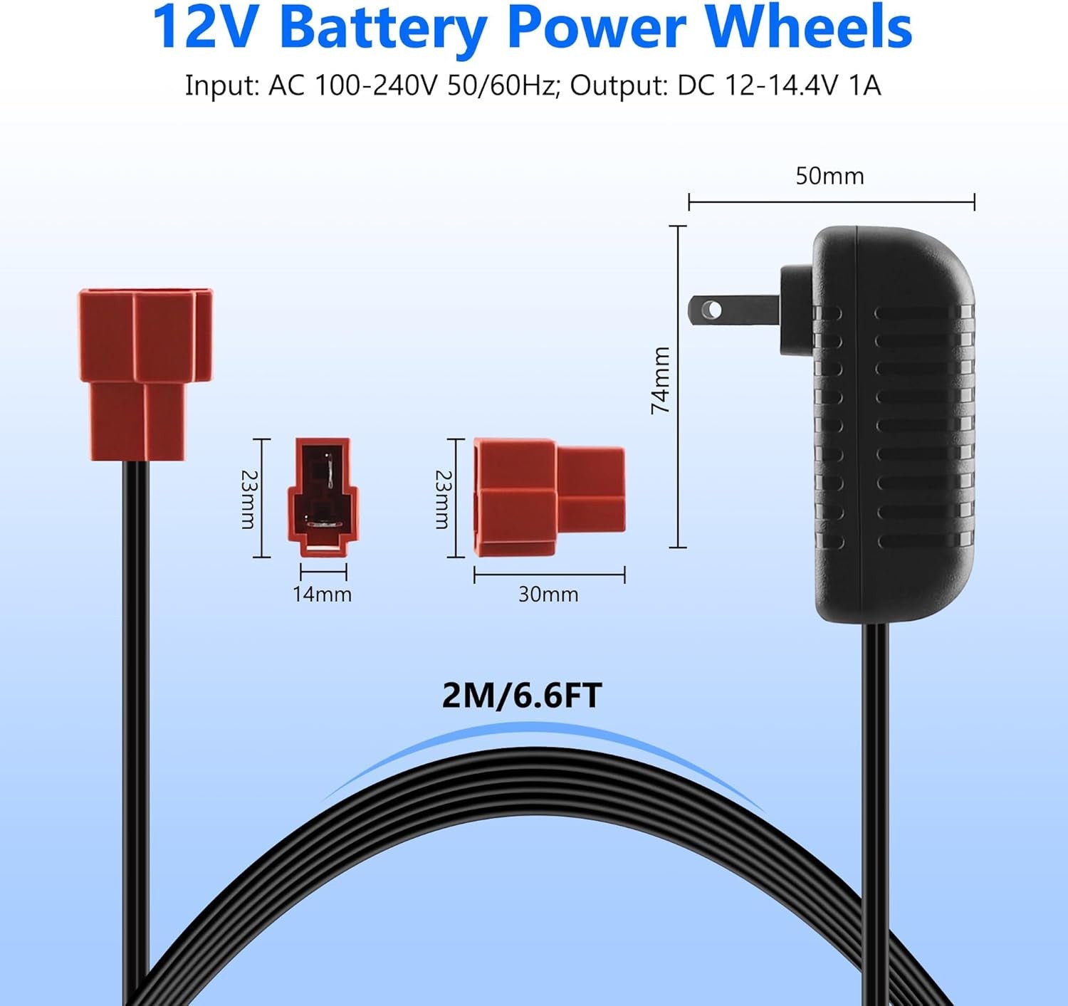 14.4V 1000mA Battery Charger for Kids Ride-On Toys Trend Times 1