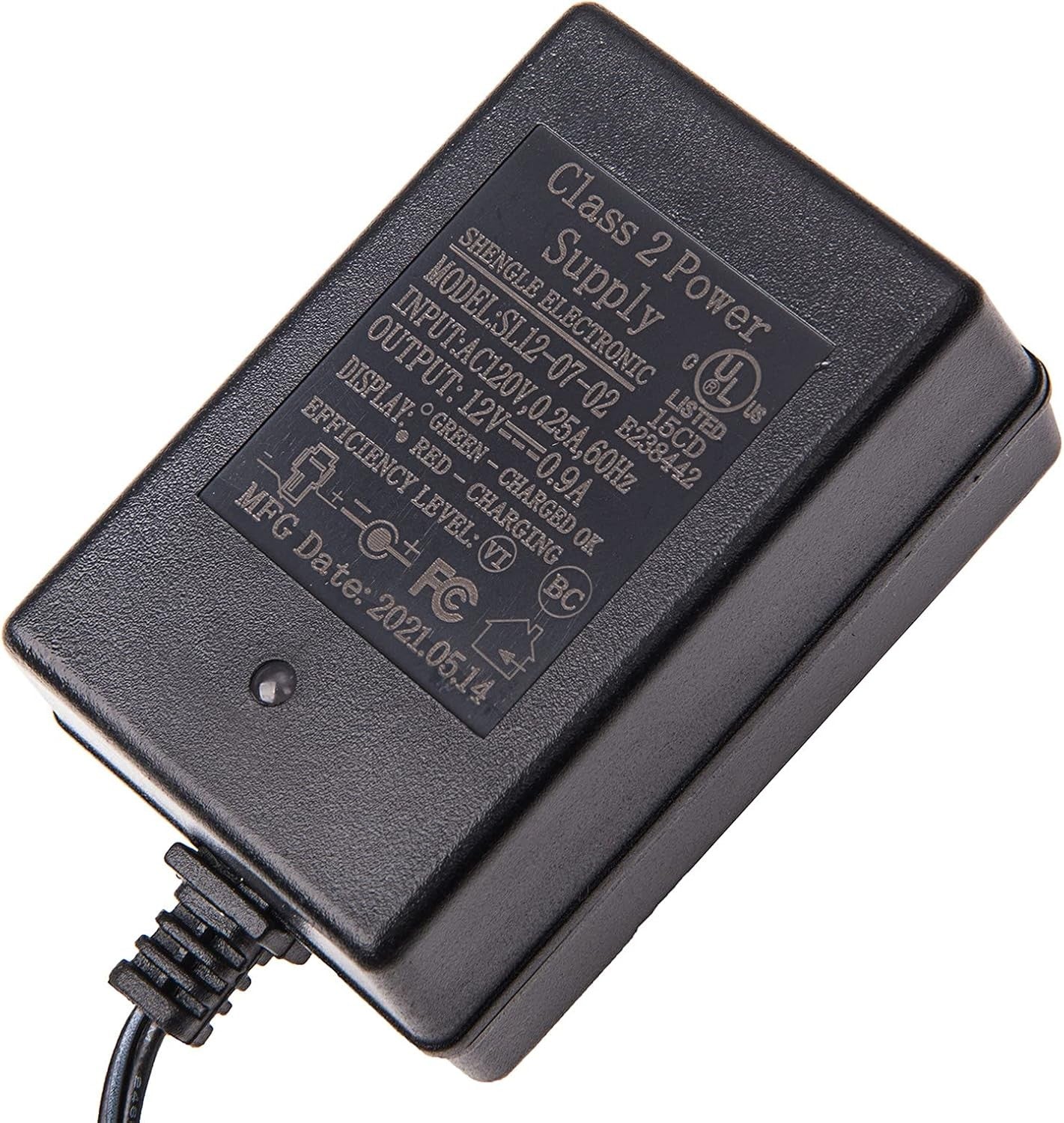 12 Volt Battery Charger for 12V Red Kids Ride-On Car Toys SL12-07-02 Trend Times 1