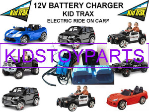 12 Volt Rechargeable Battery Charger with Blue Connector for Kid Trax Racing Ride-On Cars Trend Times 0