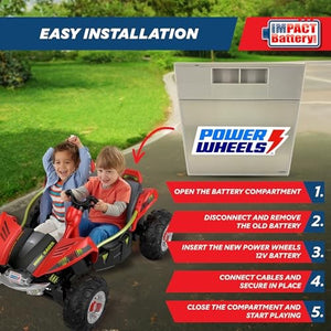 12 Volt Replacement Battery for Power Wheels Toys Trend Times 1