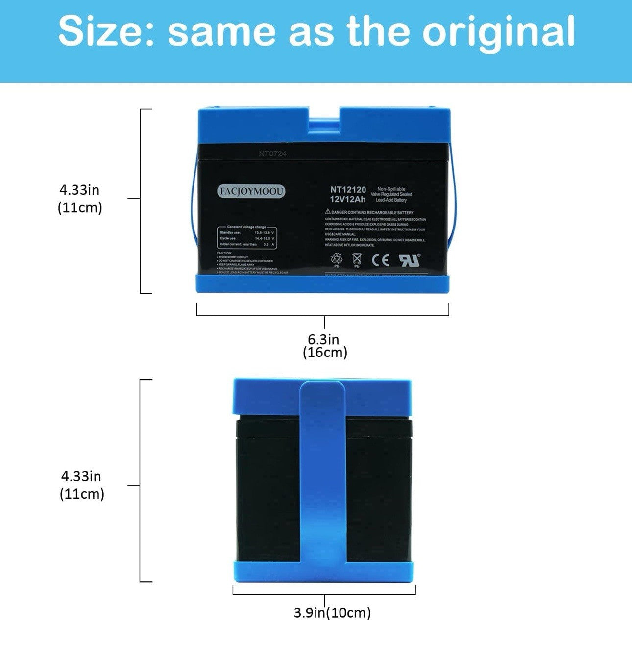 12 Volt Replacement Battery for Peg Perego John Deere Gator Polaris Gaucho Rockin' Case Vehicle Trend Times 4