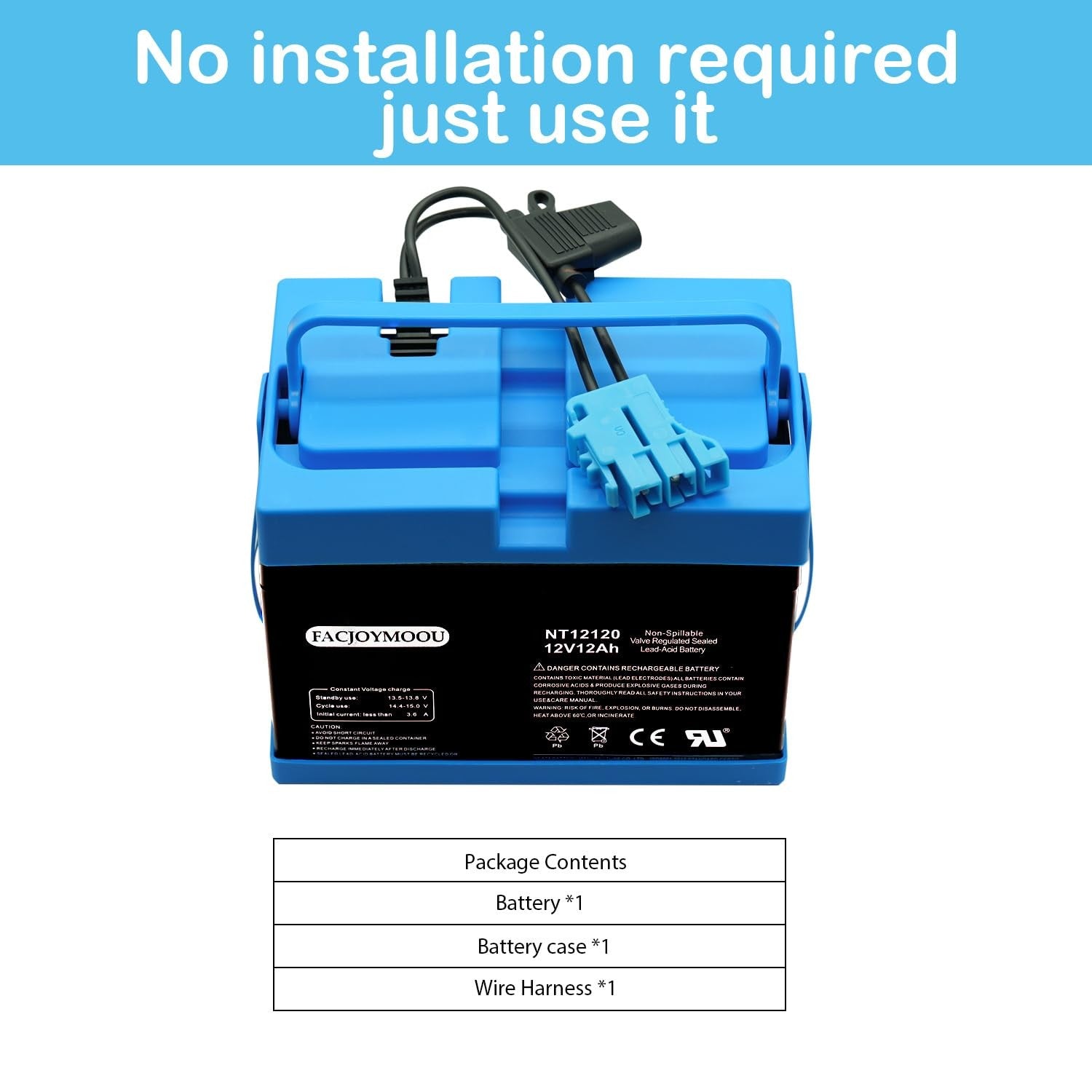 12 Volt Rechargeable Battery Compatible with Peg Perego John Deere Gator Polaris Gaucho Rock'in Case Trend Times 5