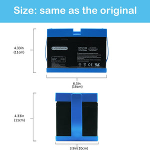 12 Volt Rechargeable Battery Compatible with Peg Perego John Deere Gator Polaris Gaucho Rock'in Case Trend Times 6
