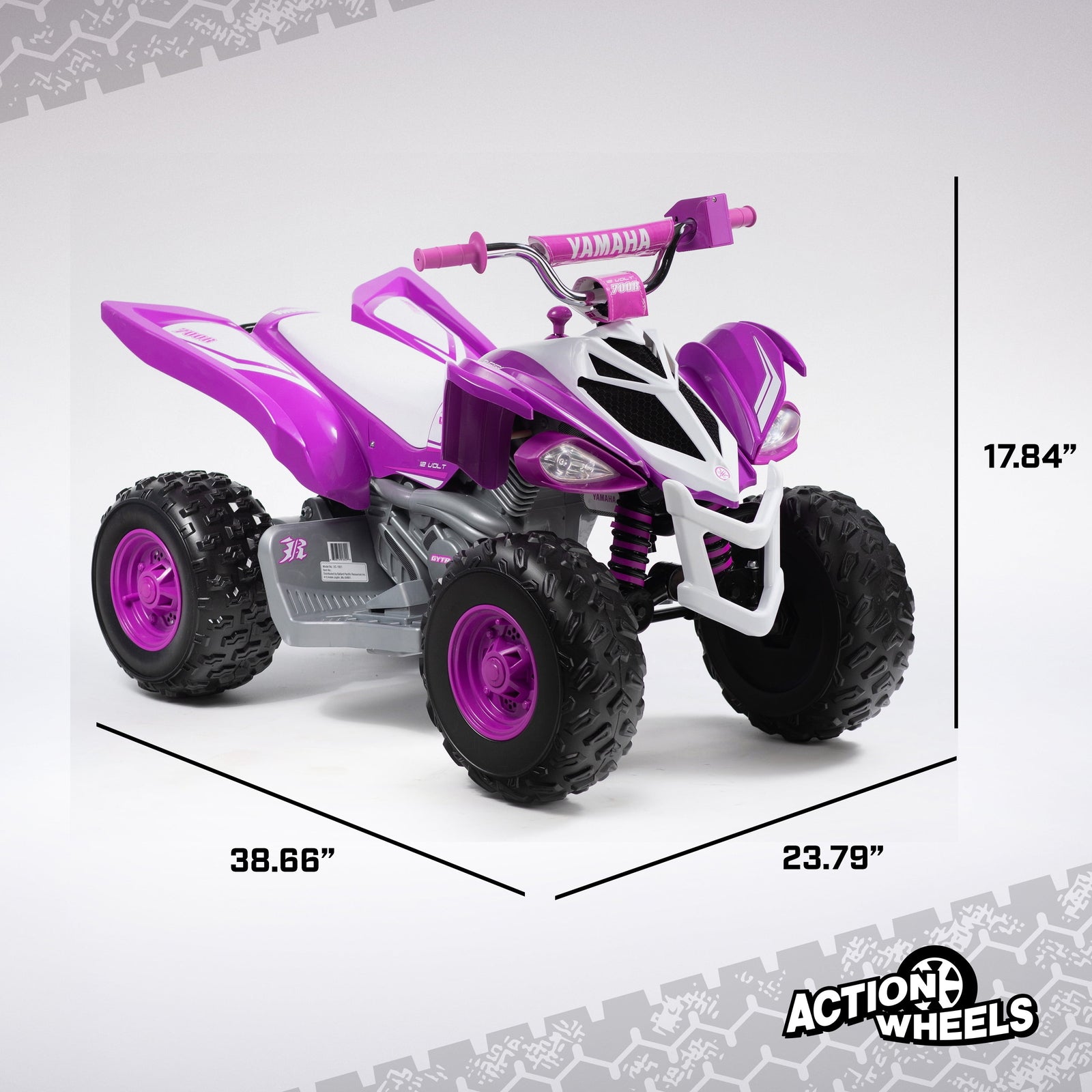12-Volt Battery-Powered Purple Ride-On ATV with Music for Girls Ages 3-5 Years Trend Times 3
