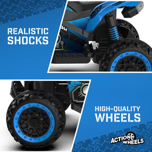 Volt Blue Phantom Battery-Powered ATV Ride-On for Boys and Girls Trend Times 2