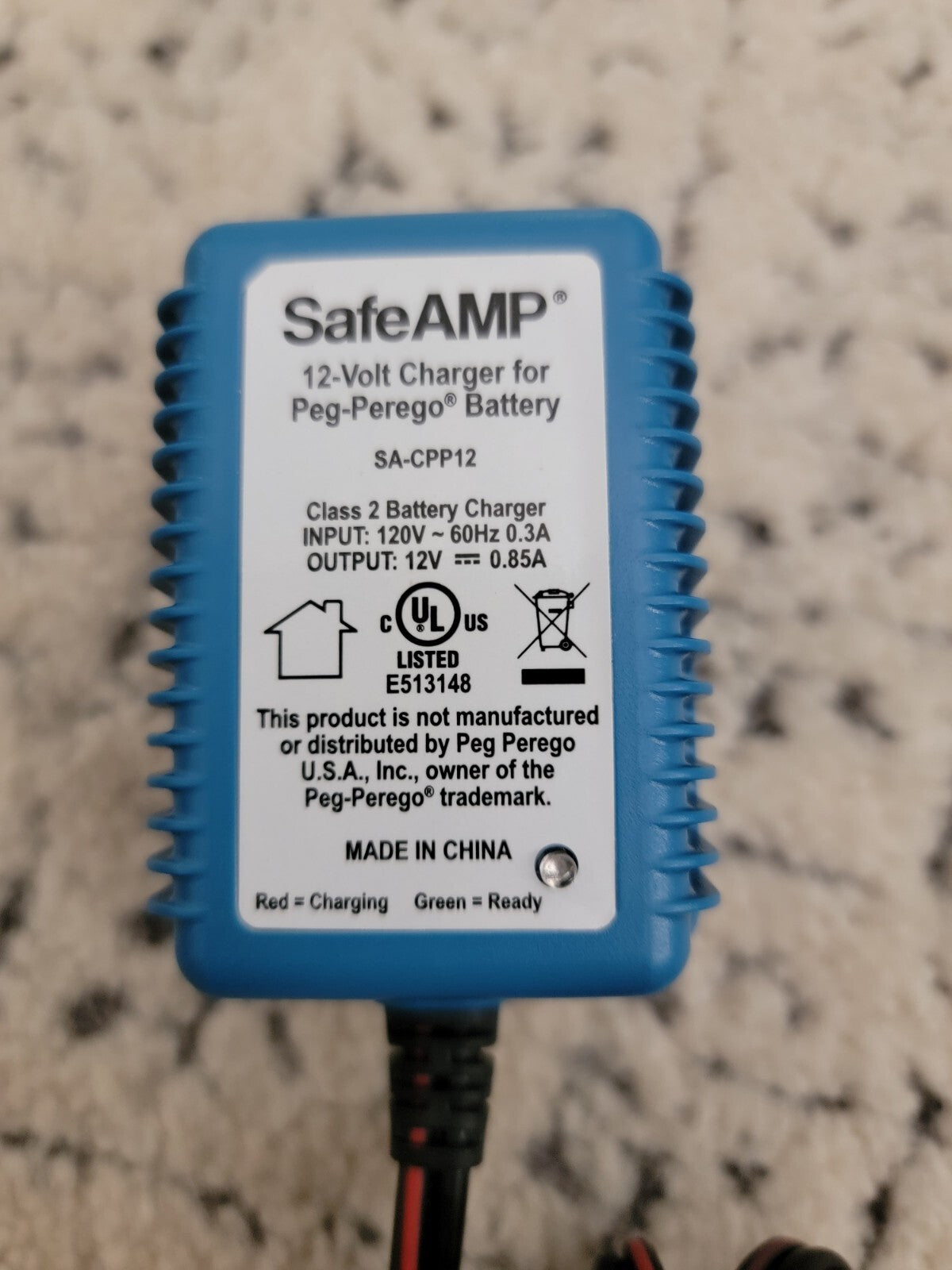 12V 1A Safe Battery Charger for Peg Perego SA-CPP-12 Trend Times 1