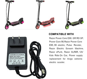 12 Volt Charger for Kids Electric Ride-On Cars Compatible with Razor Wrangler SUV Trax Dynacraft Trend Times 5