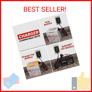 12-Volt Charger with Gray and Orange Top Batteries for Power Wheels Trend Times 1