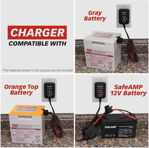 12-Volt Charger for Power Wheels Gray Battery with Orange Top Trend Times 1