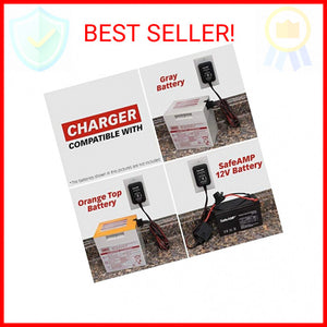 12-Volt Charger for Power Wheels Gray Battery with Orange Top Trend Times 1