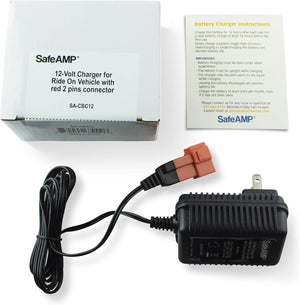 12-Volt Charger with Red 2-Pin Connector for Ride-On Vehicles Trend Times 3