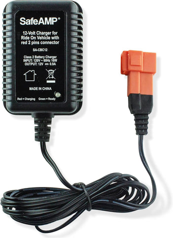 12-Volt Charger for Ride-On Vehicle with Red 2-Pin Connector
