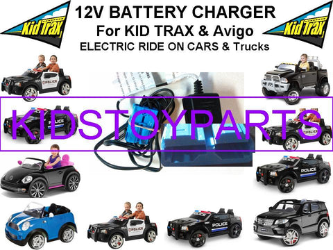 Volt Charger for Kids Trax Avigo Ride-On Cars with Large Blue Anderson Plug 2015