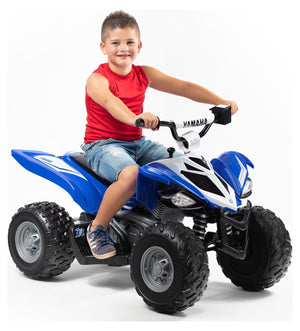 12 Volt Raptor Battery-Powered Blue ATV Ride-On with Music Trend Times 0