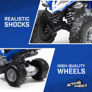 12 Volt Raptor Battery-Powered Blue ATV Ride-On with Music Trend Times 2