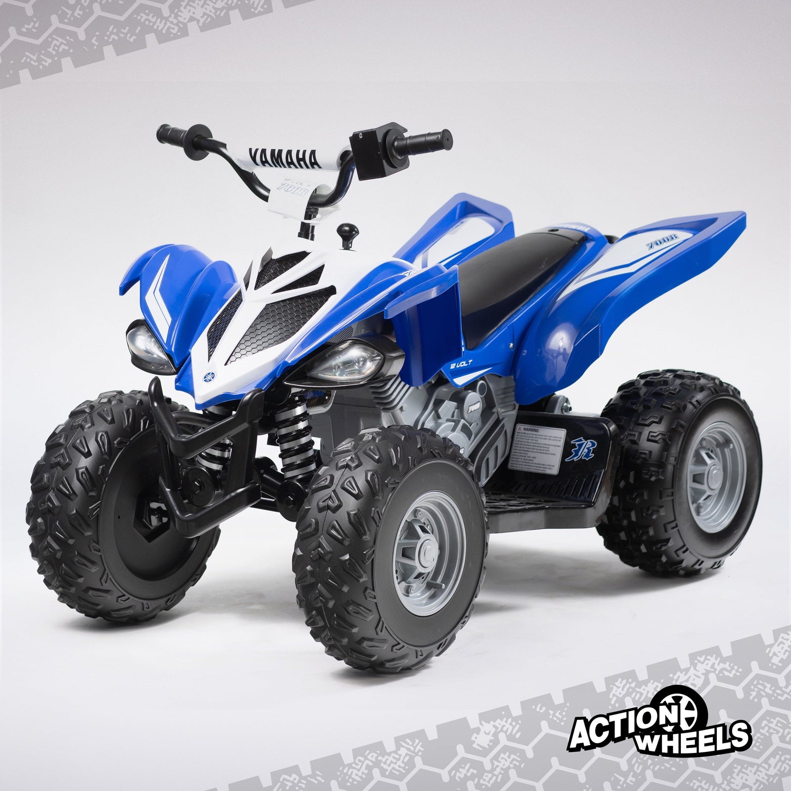 12 Volt Raptor Battery-Powered Blue ATV Ride-On with Music Trend Times 5