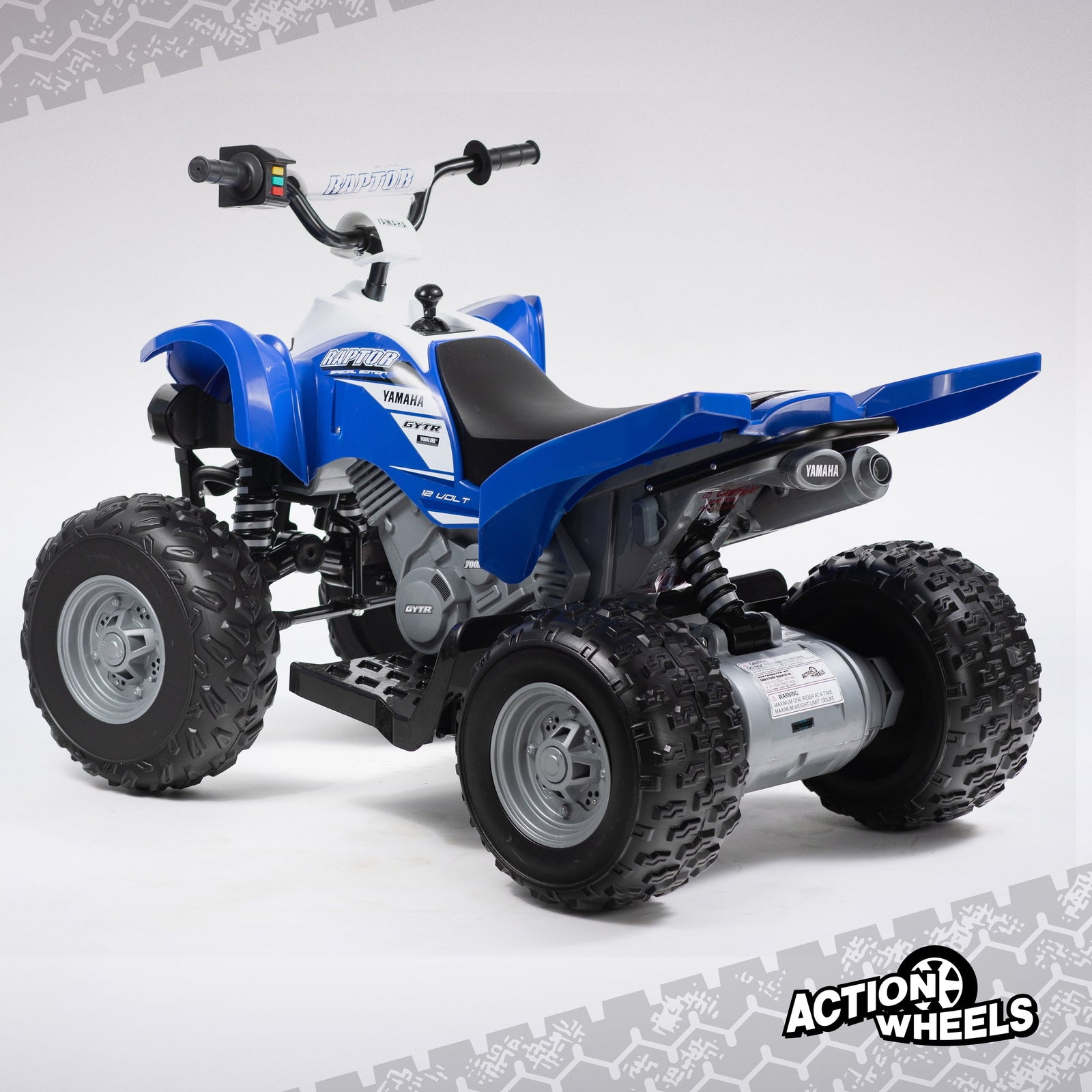 12 Volt Raptor Battery-Powered Blue ATV Ride-On with Music Trend Times 6