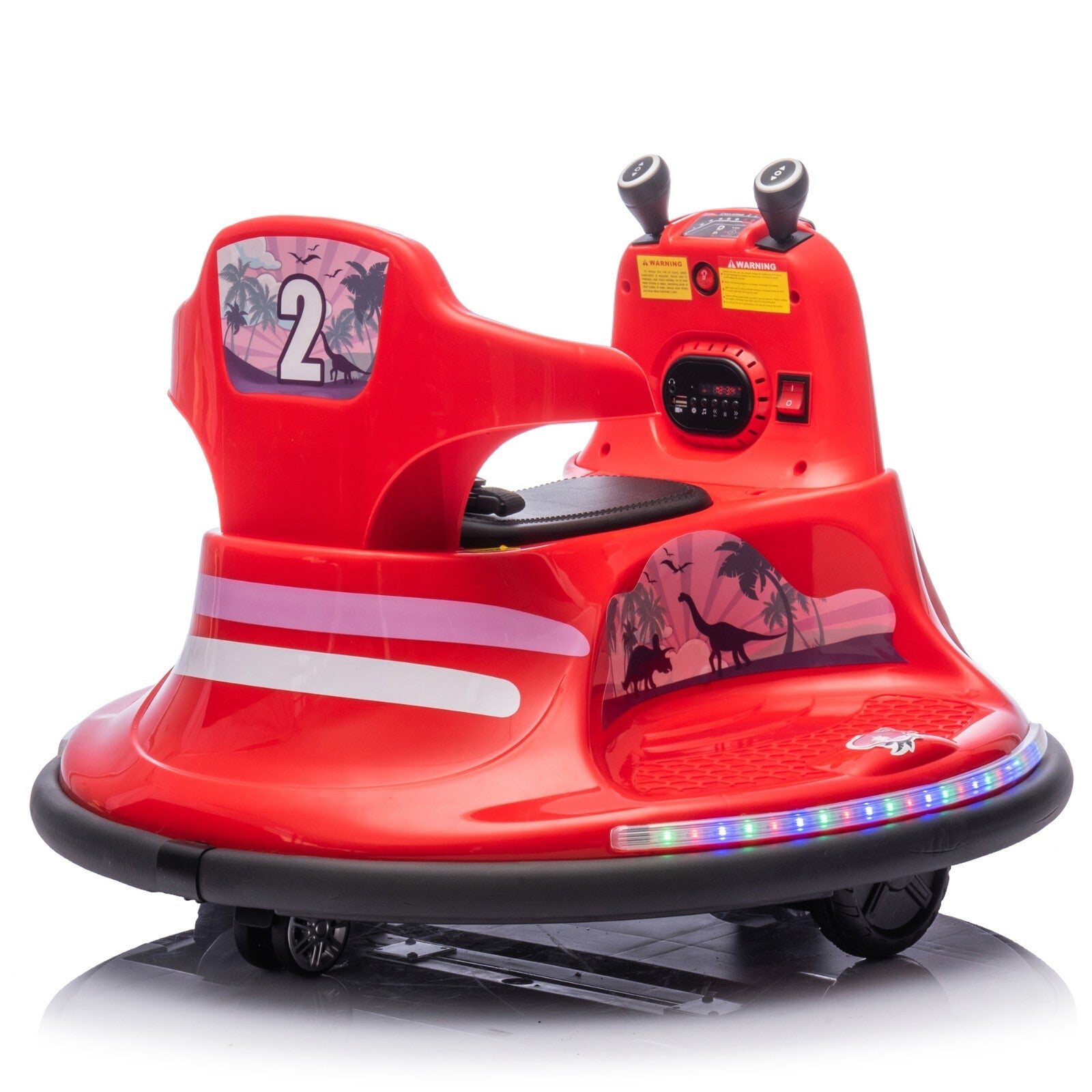 12-Volt Red Electric Ride-On Bumper Car for Children Trend Times 2