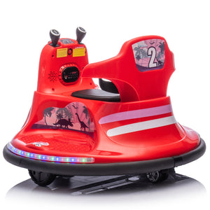 12-Volt Red Electric Ride-On Bumper Car for Children Trend Times 3