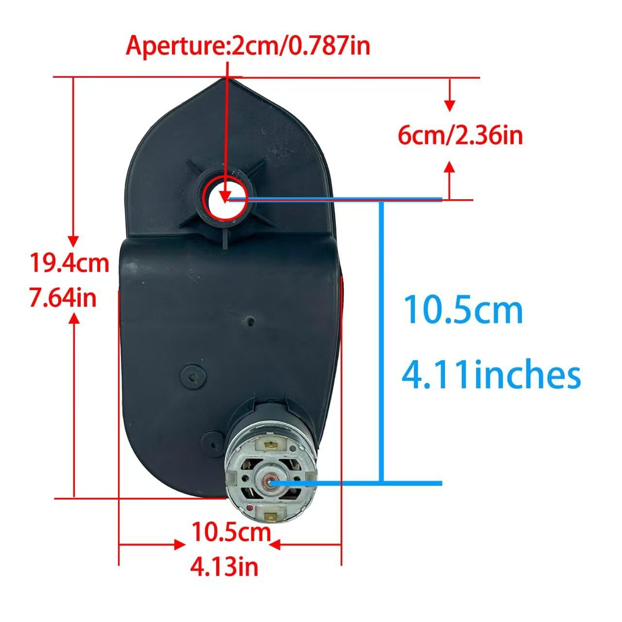 12 Volt RS550 High-Speed 35000RPM Motor with Gearbox for Kids' Ride-On Power Wheels Trend Times 3