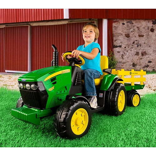 12-Volt Multi-Colored Ride-On Tractor with Ground Force Technology by Peg Perego Trend Times 1