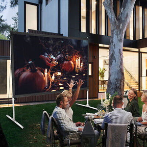 120" 16:9 Projector Screen w/ Stand Fast Folding Indoor Outdoor Backyard Movie - Trend Times Toy Stores