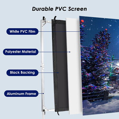 120" 16:9 Projector Screen w/ Stand Fast Folding Indoor Outdoor Backyard Movie - Trend Times Toy Stores