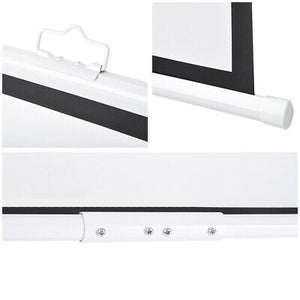 120" Projector Screen 16:9 Matte White w/ Hanging Pole Home Theater Meeting Room - Trend Times Toy Stores