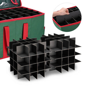 128 Balls Christmas Ornament Storage Box Dividers Xmas Decor Organizer Container Green - Trend Times Toy Stores