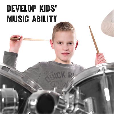 12" 3pcs Junior Kid Child Drum Set Complete 4Pcs Maple Sticks Seat Beginner Gift - Trend Times Toy Stores