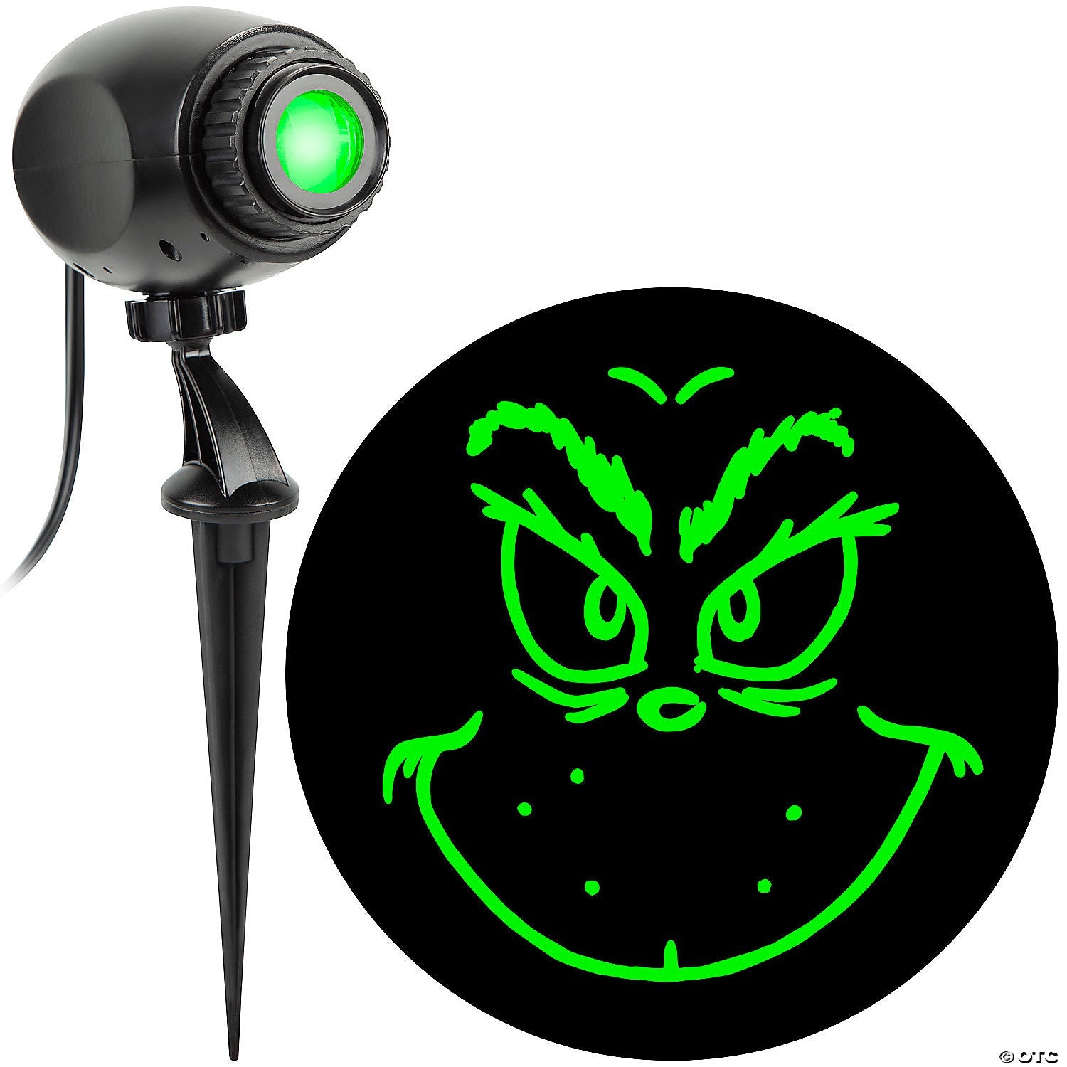 12" Lightshow<sup>®</sup> Dr. Seuss™ The Grinch Green Projection Light Christmas Outdoor Yard Decoration - Trend Times Toy Stores