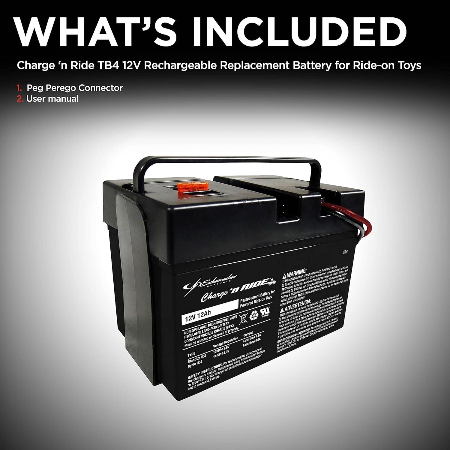 12Ah Rechargeable Battery for Peg Perego Ride-On Toys with Quick Installation Trend Times 5