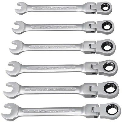12pc 8-19mm SAE Metric Flexible Ring Head Ratcheting Wrench Spanner Combo Tool - Trend Times Toy Stores