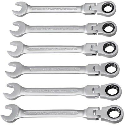 12pc 8-19mm SAE Metric Flexible Ring Head Ratcheting Wrench Spanner Combo Tool - Trend Times Toy Stores