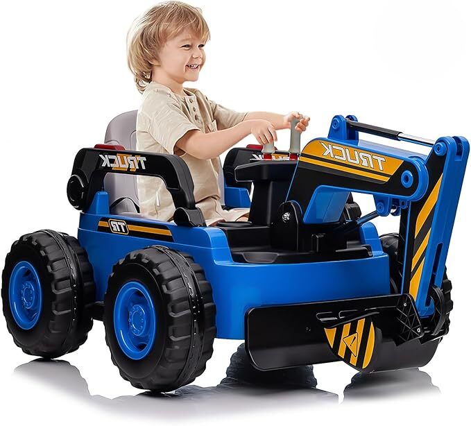 12V 10AH Electric 4WD Battery-Powered Toy Excavator with Remote Control Trend Times 1