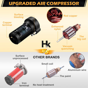 12V 150dB Powerful Single Trumpet Air Train Horn Kit with Compressor Trend Times 2