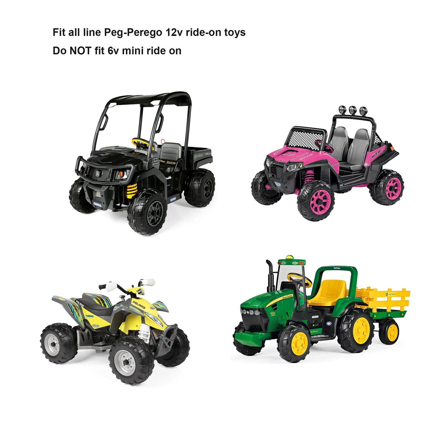12V 15Ah High Capacity Replacement Battery with Wire for Peg Perego Ride-On Toy Trend Times 1
