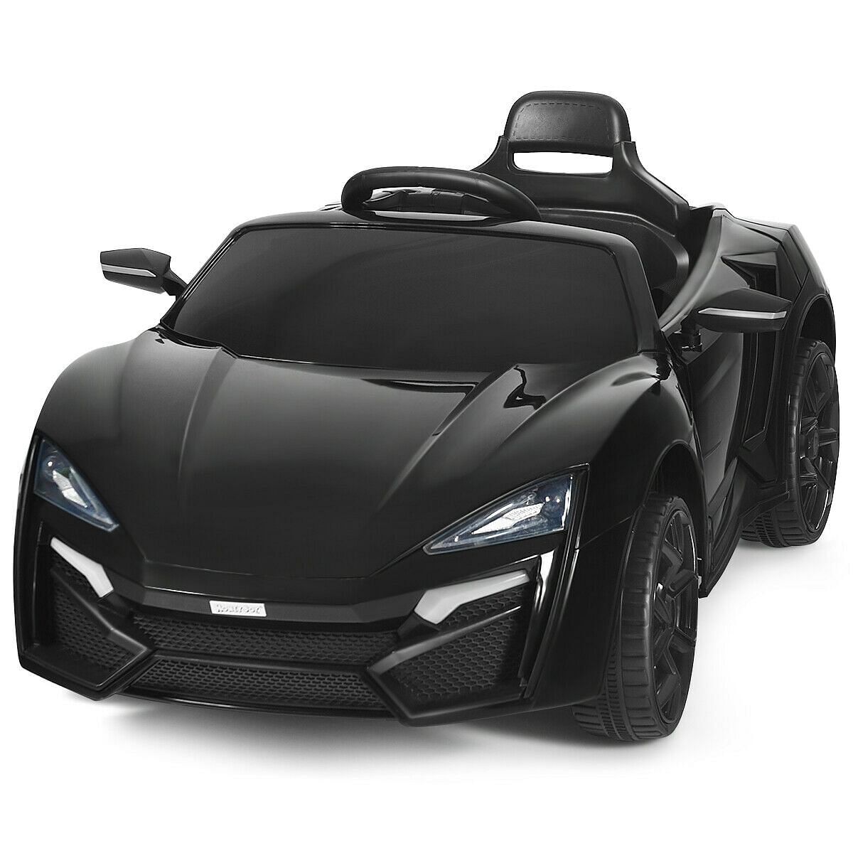 12V 2.4G RC Electric Vehicle with Lights in Black Trend Times 0