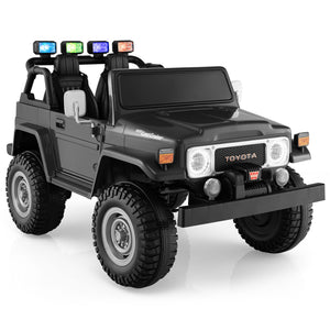 12V 2-Seater Battery-Powered Ride-On Car with 3-Point Seat Belts and Doors, Black Trend Times 0