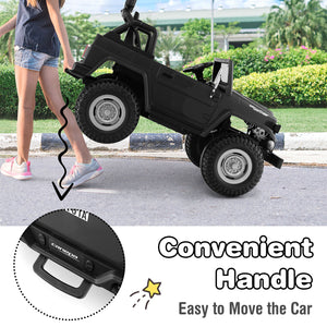 12V 2-Seater Battery-Powered Ride-On Car with 3-Point Seat Belts and Doors, Black Trend Times 7