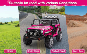 12V Electric 2-Seater Kids Ride-On Jeep with USB, Bluetooth, and Remote Control Trend Times 12